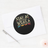 Funny Coding Engineer meme blijf bij 127.0.0.1 Ronde Sticker (Envelop)