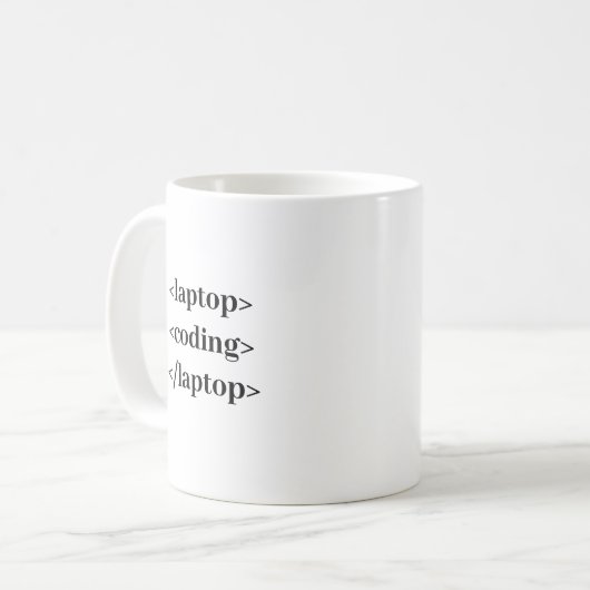 Funny Coding Laptop Koffiemok (Voorkant links)