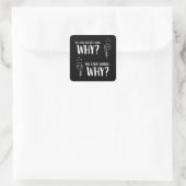 Funny Coding Programmer Gift voor Geek Vierkante Sticker (Tas)