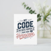 Funny Coding Quote AI Programmer Design Briefkaart (Staand voorkant)