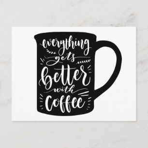 Funny Coffee Addict Caffeine Quote Hallo Love Briefkaart