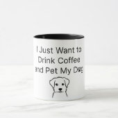 Funny "Coffee and Dog" Sarcastic Quote Mug (Centre)