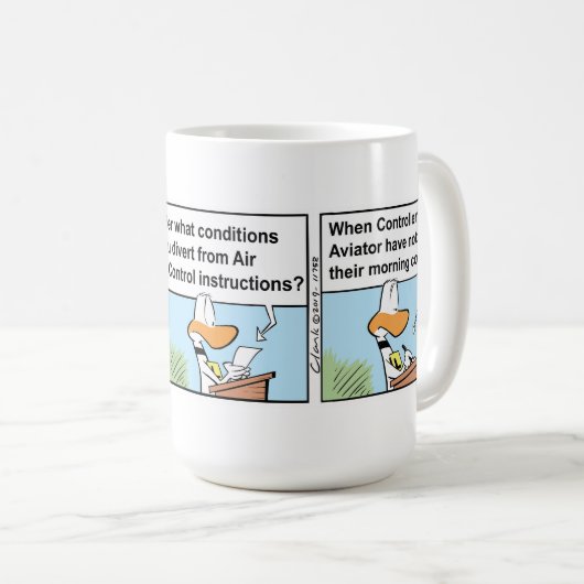 Funny Coffee Aviation Humor Mok (Voorkant rechts)