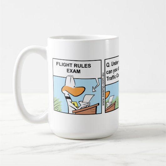 Funny Coffee Aviation Humor Mok (Links)