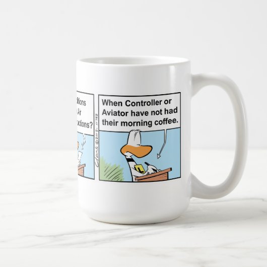 Funny Coffee Aviation Humour Mug (Droite)