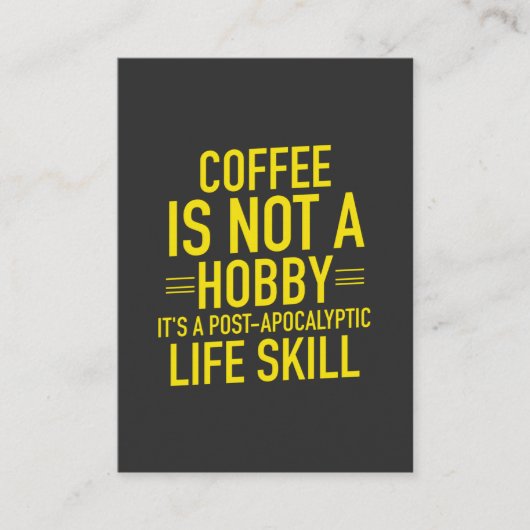 Funny Coffee Contactkaartje (Voorkant)