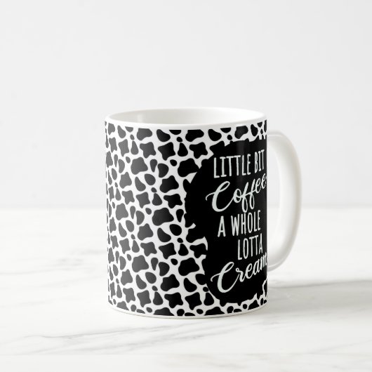 Funny Coffee Cream Koe Print Koffiemok (Voorkant rechts)
