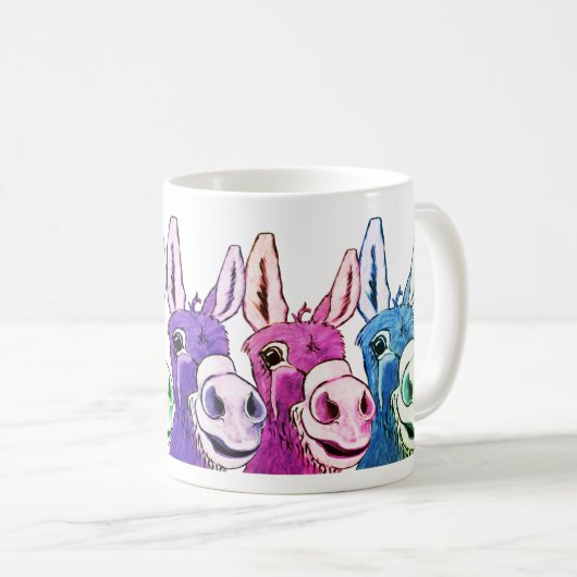 Funny Coffee Cup met Donkeys Koffiemok (Voorkant rechts)