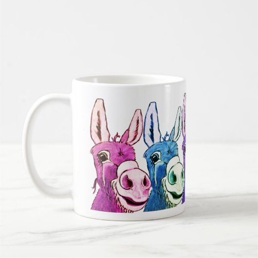 Funny Coffee Cup met Donkeys Koffiemok (Links)
