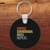 Funny Coffee Dogs Sourdough Bread Baking Sourdough Sleutelhanger (Voorkant)