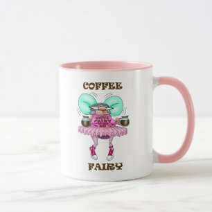 Funny Coffee Fairy Humor Mok