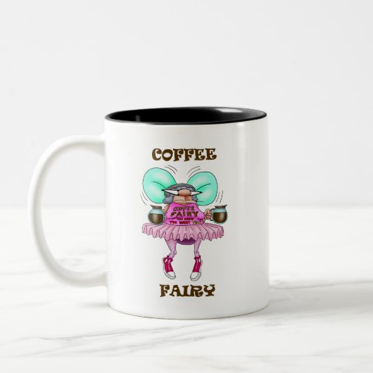Funny Coffee Fairy Humor Mok (Links)