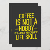 Funny Coffee Feestdagenkaart (Voorkant / Achterkant)