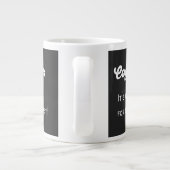 Funny Coffee Gezegde Text Design Extra Grote Mok (Achterkant)
