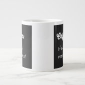 Funny Coffee Gezegde Text Design Extra Grote Mok (Voorkant)