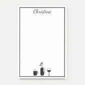 Funny Coffee Golf Wine Personalized Post-it Notes (Voorkant)