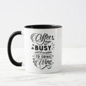 Funny Coffee houdt me bezig met wijn Mok (Links)