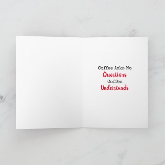 Funny Coffee Humor | Retro Lady vriendschap Kaart (Binnen)