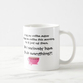 Funny Coffee Jokes Girly Coffee Cup Roze Bow Koffiemok