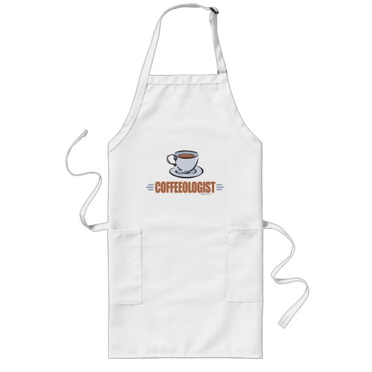 Funny Coffee Lang Schort (Voorkant)