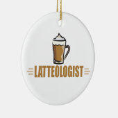 Funny Coffee Latte Keramisch Ornament (Rechts)