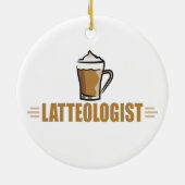 Funny Coffee Latte Keramisch Ornament (Achterkant)