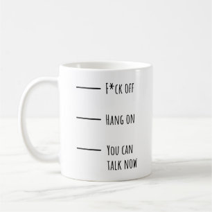 Funny Coffee Levels Mok voor Kantoor - praat niet
