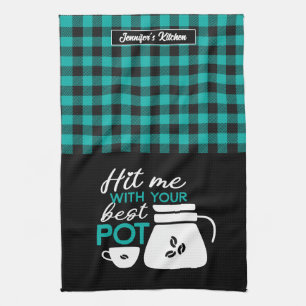 Funny Coffee Lover Caffeine Addicine Pset Pattern Theedoek