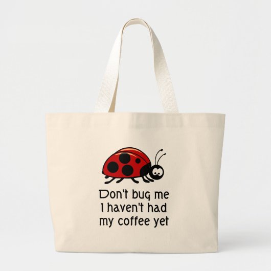 Funny Coffee Lover Canvas tas (Voorkant)