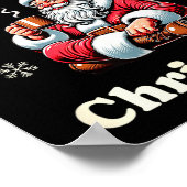 Funny Coffee Lover Holiday Merry Caffeinated Chris Poster (Hoek)