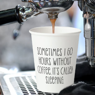 Funny Coffee Lovers Sarcastic Typography Quote Papieren Bekers
