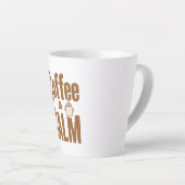 Funny Coffee Lover's Zen Quote Latte Mok (Rechterhoek)