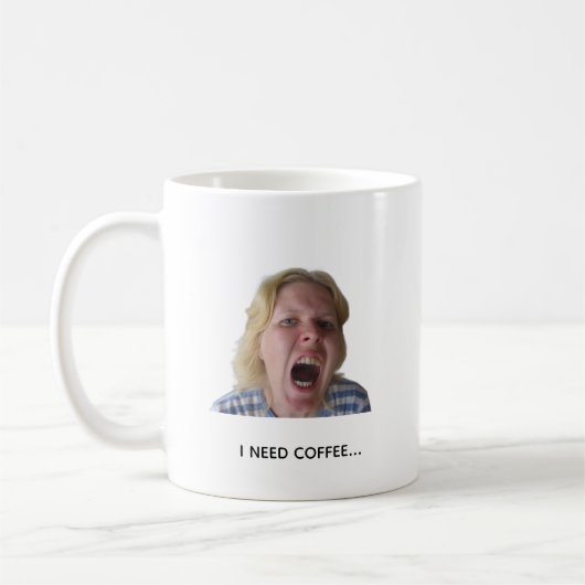 Funny Coffee Meme Mug Bathroom Humor (Gauche)