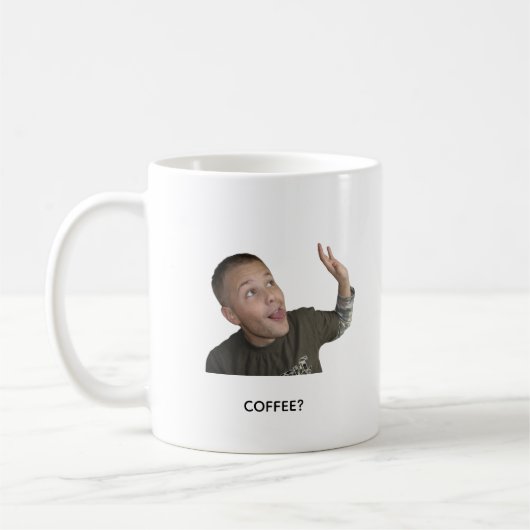 Funny Coffee Meme Mug – “Coffee? Coming!” (Gauche)
