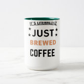 Funny Coffee Mok 15 oz, Green Coffee Cup, mok (Center)