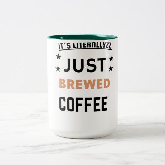 Funny Coffee Mok 15 oz, Green Coffee Cup, mok (Center)