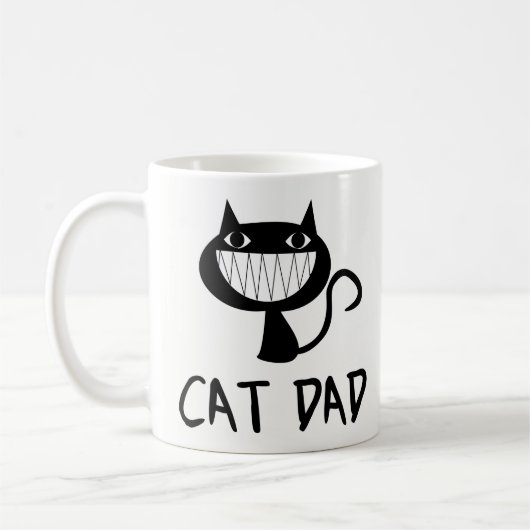 Funny Coffee Mok Gift - Cat Dad - Coffee Lover Mok (Links)
