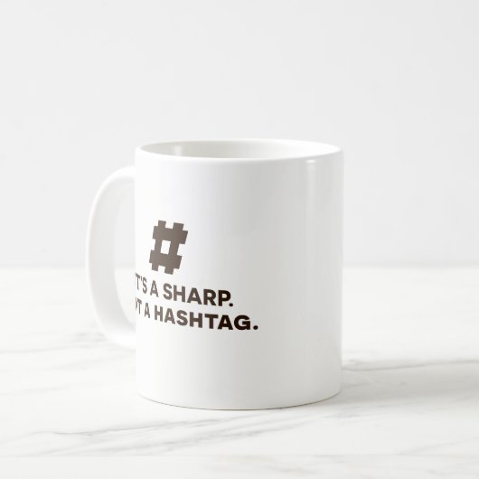 Funny Coffee Mok Gift - Het is een scherp, geen ha (Voorkant links)