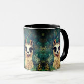 Funny Coffee Mok met Curious Llama (Voorkant rechts)