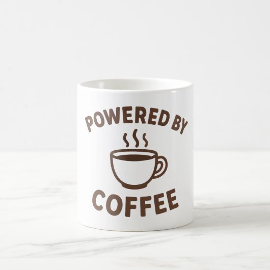 Funny Coffee Mok - "Powered by Coffee" Ontwerp (Center)