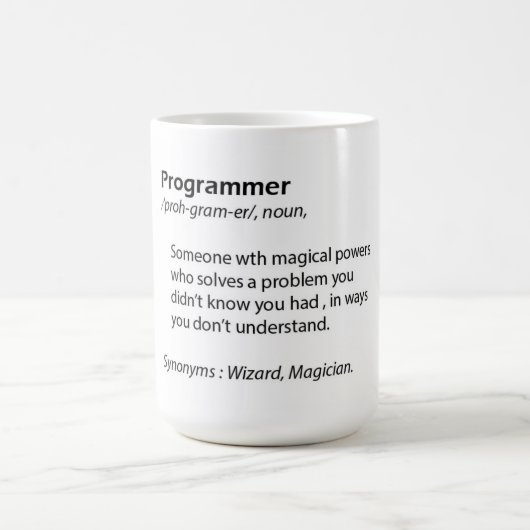 Funny coffee mok - Programmeerdefinitie - quote (Center)