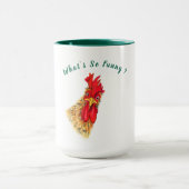 Funny Coffee Mok Verraste Haan - aangepaste tekst (Midden)