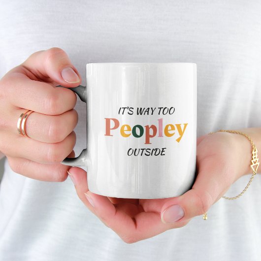 Funny Coffee Mok voor Introverts - Te veel mensen