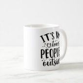 Funny Coffee Mok voor Introverts - Te veel mensen (Voorkant rechts)