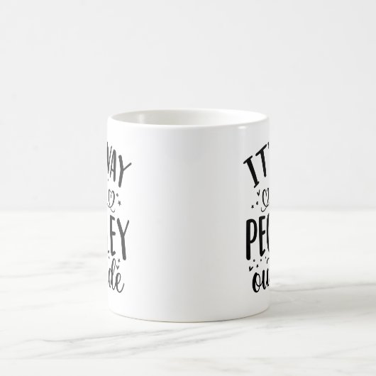 Funny Coffee Mok voor Introverts - Te veel mensen (Center)