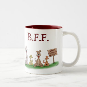 Funny Coffee Mugs: Beste vrienden Forever Tweekleurige Koffiemok