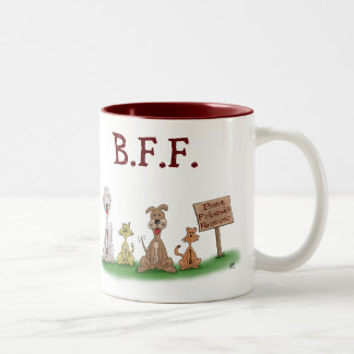 Funny Coffee Mugs: Beste vrienden Forever Tweekleurige Koffiemok
