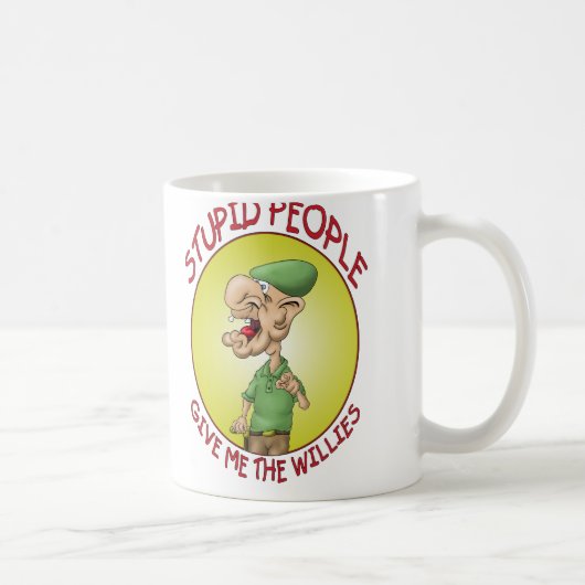 Funny Coffee Mugs: Stomme mensen Koffiemok (Rechts)