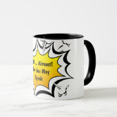 Funny Coffee Quote Comic Style Mug (Devant droit)