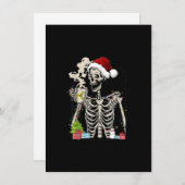 Funny Coffee Skeleton Xmas Koffie Drink Christm Kaart (Voorkant / Achterkant)